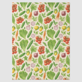 Garden-Fresh Veggies Tissue — Medium | Cream Seidenpapier