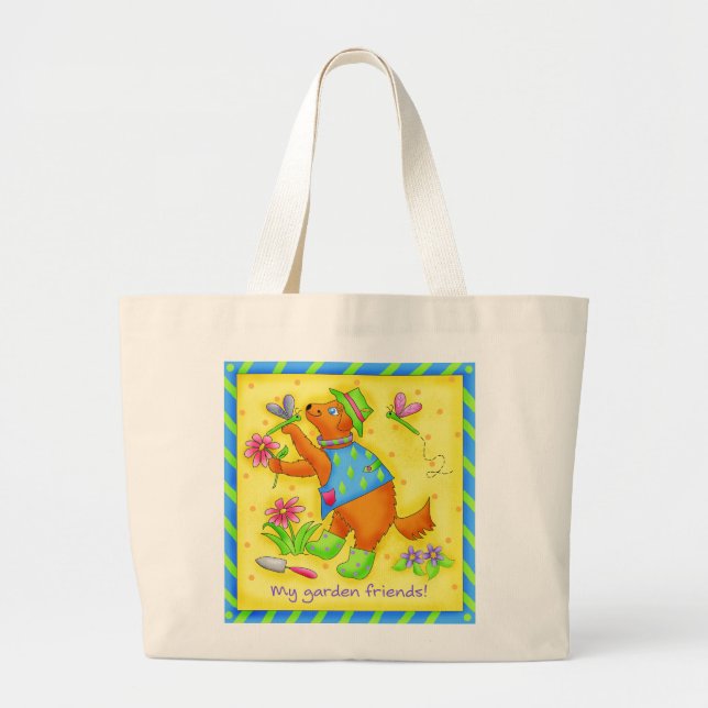 Garden Friends Tote Bag Jumbo Stoffbeutel (Vorne)