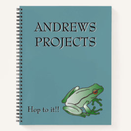Garden Frog Spiral Notebook Notizbuch