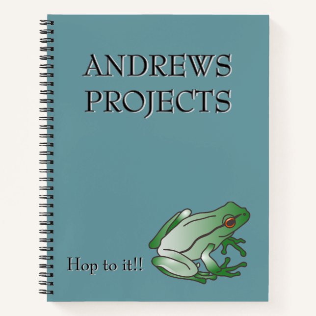 Garden Frog Spiral Notebook Notizbuch (Vorderseite)