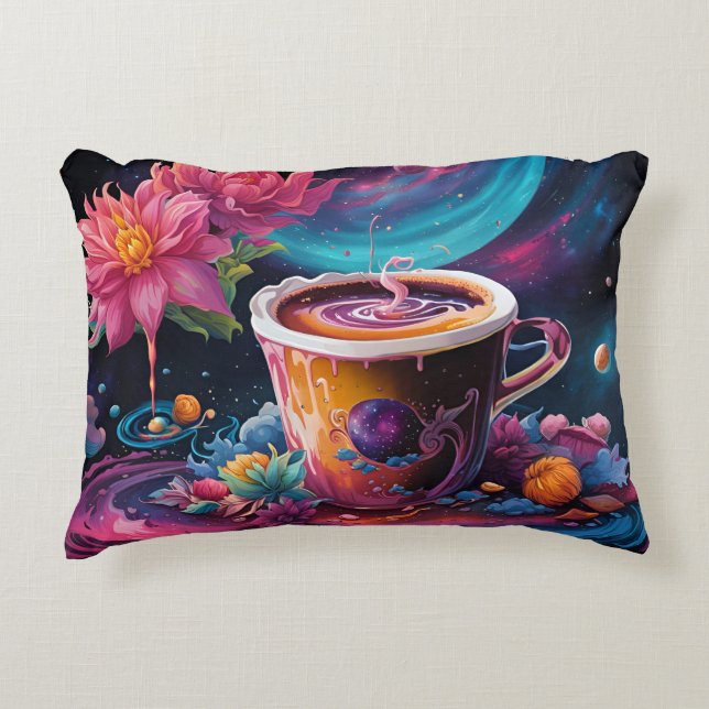 Garden Galaxy Kaffee Dekokissen (Vorderseite)