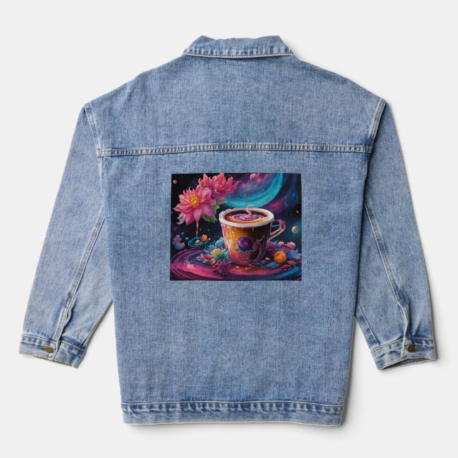 Garden Galaxy Kaffee Jeansjacke (Rückseite)