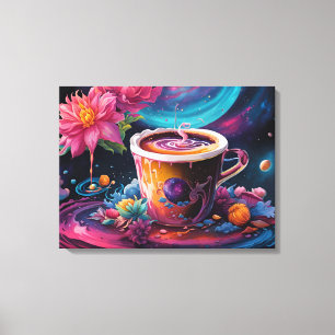 Garden Galaxy Kaffee Leinwanddruck