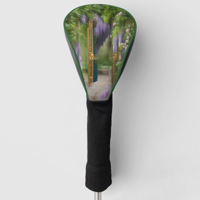 Garden Gate and Wisteria Golf Headcover (Vorderseite)