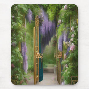 Garden Gate and Wisteria Mousepad