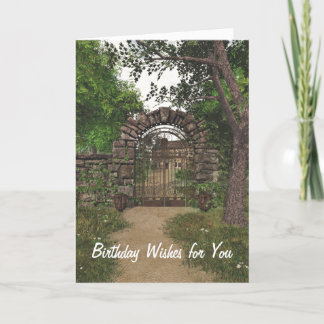 Garden Gate Birthday Card Karte