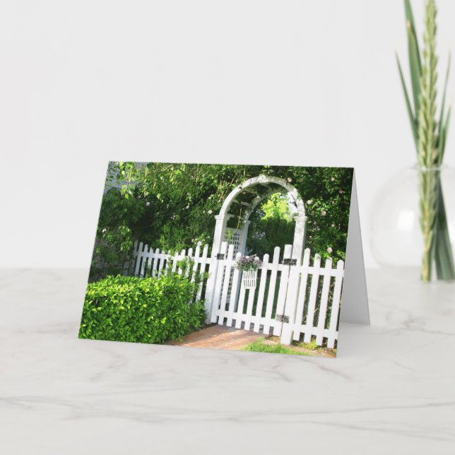 Garden Gate Grußkarte Karte (Vorderseite)
