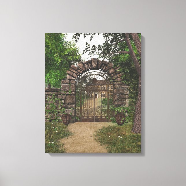 Garden Gate Wrapped Canvas Leinwanddruck (Vorderseite)