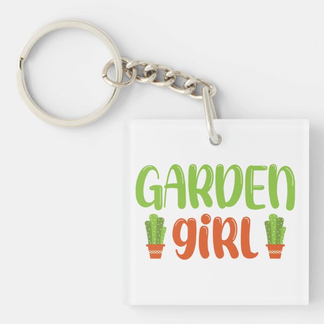 Garden Girl Schlüsselanhänger (Vorderseite)