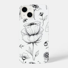 Garden Glam: Luxuriöse florale Telefonabdeckung iPhone 14 Hülle