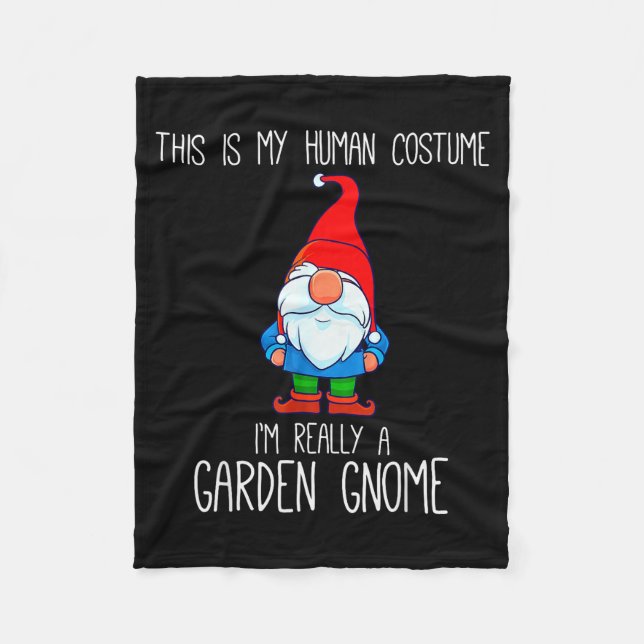 Garden Gnome Costume, Halloween, This Is My Human  Fleecedecke (Vorderseite)
