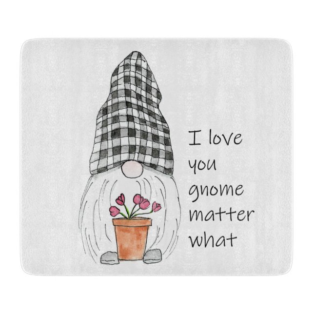 Garden Gnome I Liebe Sie Gnome wichtig Schneidebrett (Vorderseite)