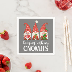 Garden Gnome Pajamas Weihnachten - Hängen mit mein Serviette