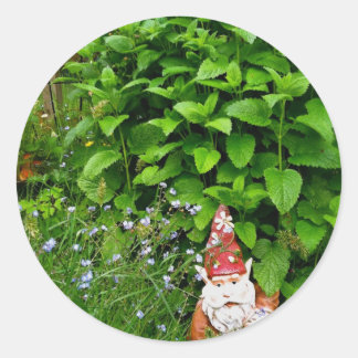Garden Gnome Runder Aufkleber