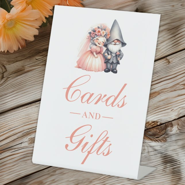 Garden Gnome Rustikale Hochzeitskarten und Geschen Sockelschild (Von Creator hochgeladen)