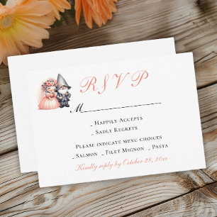 Garden Gnome Wedding RSVP   Orange Woodland Summer