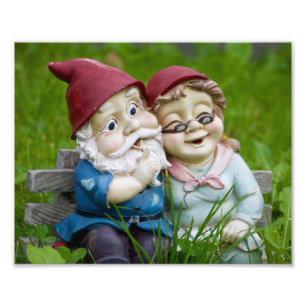 Garden Gnomes Couple Fotodruck