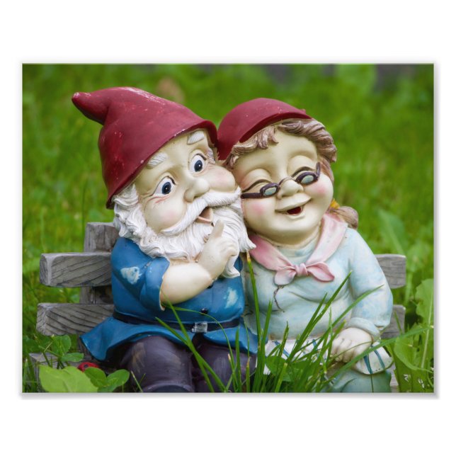 Garden Gnomes Couple Fotodruck (Vorne)