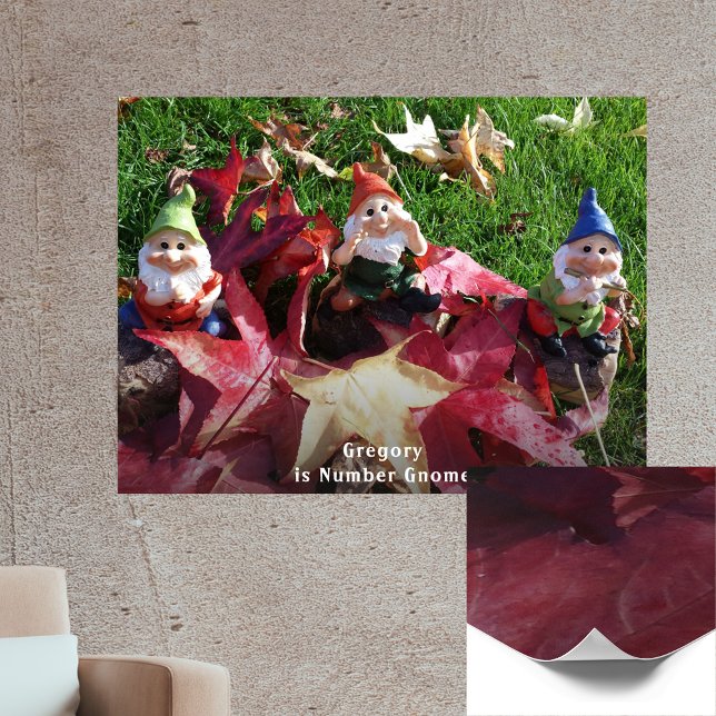 Garden Gnomes Sie sind Nummer gewinnt Name Fall hi Poster (Garden Gnomes You Are Number Gnome Add Name Fall Poster)