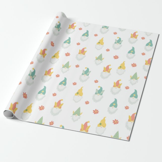 Garden Gnomes Wrapping Paper Geschenkpapier (Ungerollt)