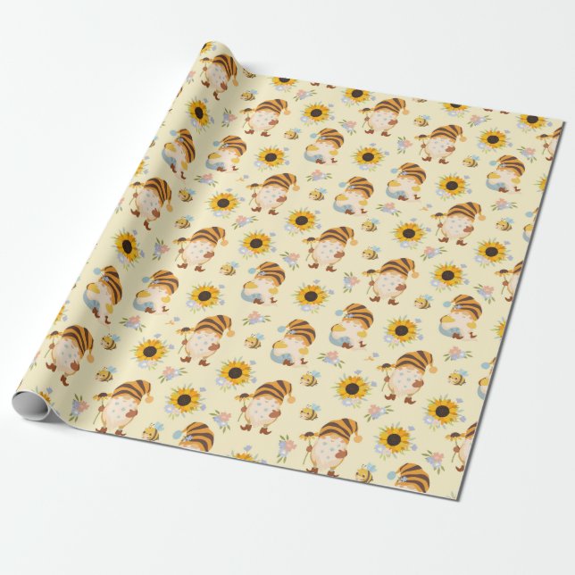Garden Gnomes Wrapping Paper Geschenkpapier (Ungerollt)