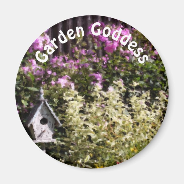 Garden Goddess Flower Garden Cute  Magnet (Vorne)