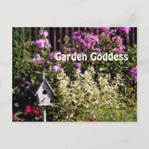 Garden Goddess Flower Garden Postcard Postkarte