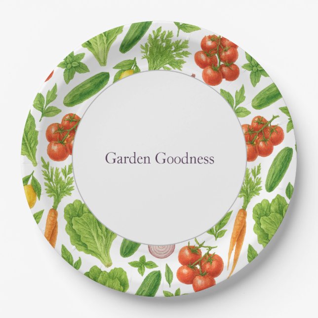Garden Goodness Paper Plates — Summer Fresh  Pappteller (Vorderseite)