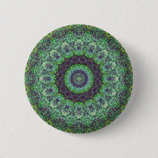 Garden Green Abstrakt Mandala Button