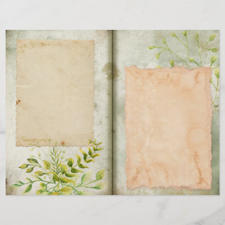 Garden Greenery Collage Journal Page