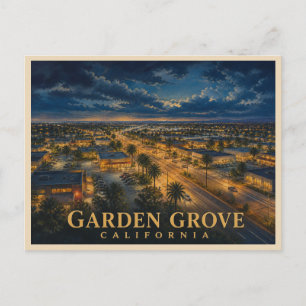Garden Grove Kalifornien Nacht Reise Postkarte