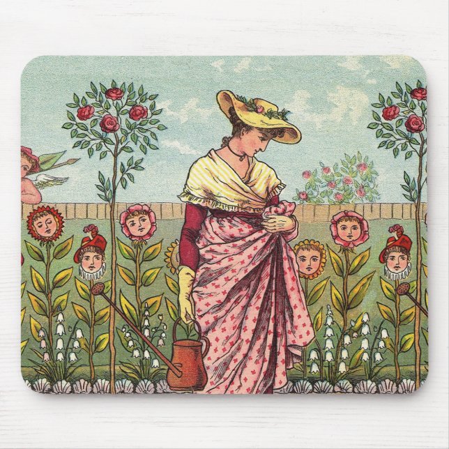 Garden Grow Blume Kunst, Dichtung und Musik Mousepad (Vorne)