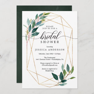 Garden Grüntöne Bridal Dusche Einladung Grün