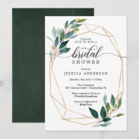 Garden Grüntöne Bridal Dusche Einladung Grün