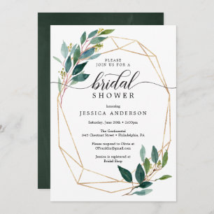 Garden Grüntöne Bridal Dusche Einladung Grün