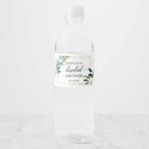 Garden Grüntöne Wasserflasche Wasserflaschenetikett