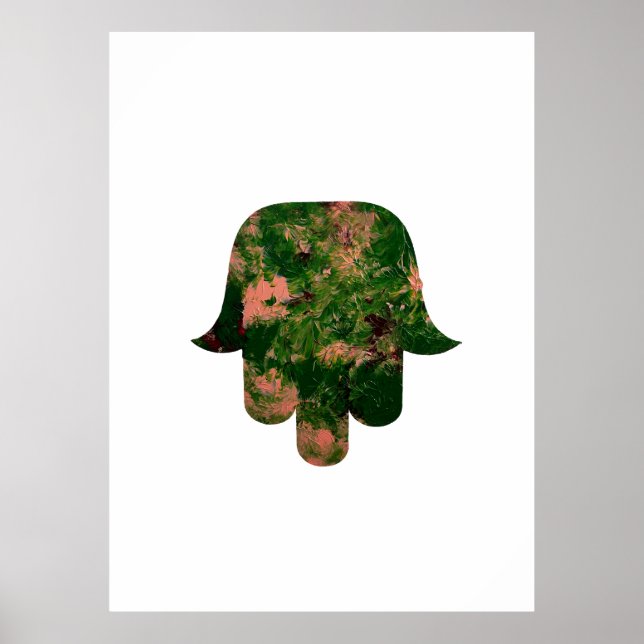 Garden Hamsa Balloon Painting Studio Art  Poster (Vorne)