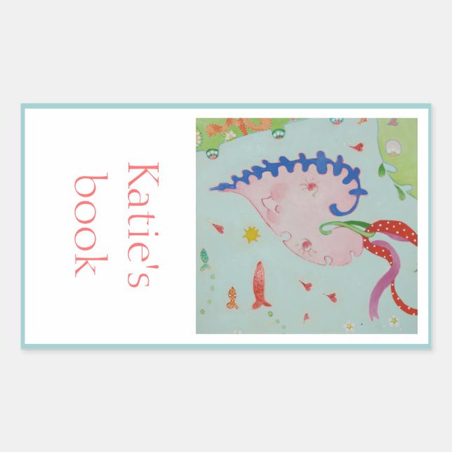 Garden Heart Buchzeichen Rechteckiger Aufkleber (Vorderseite)