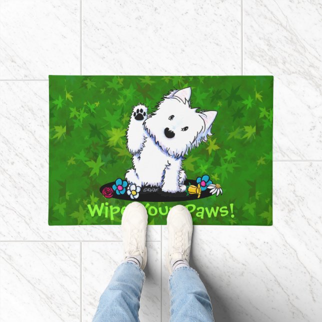 Garden Helper Waving Westie Doormat Fußmatte (Indoor)
