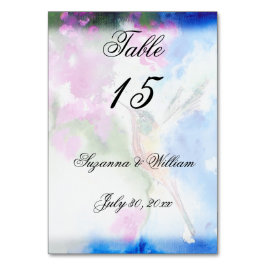 Garden Hummingbird Wedding Tischnummer Cards