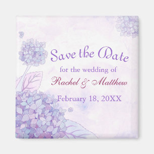 Garden Hydrangea Blooms Hochzeit retten das Datum Magnet