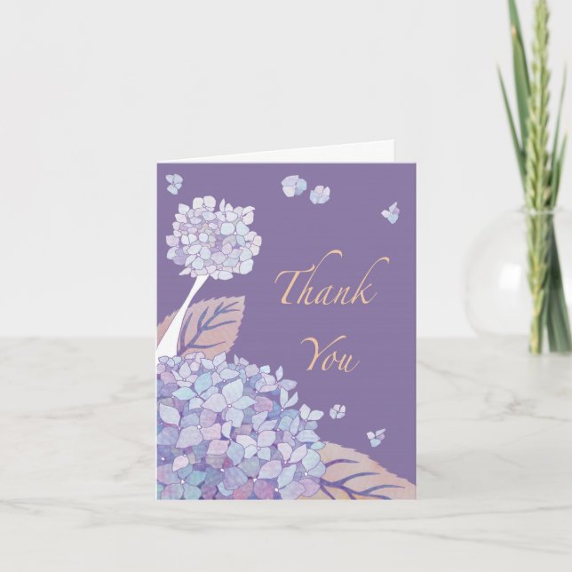 Garden Hydrangeas Dankeskarte (Vorderseite)