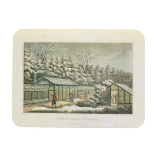 Garden im Winter erzwingen, aus Fragmenten auf dem Magnet