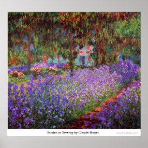 Garden in Giverny by Claude Monet Poster