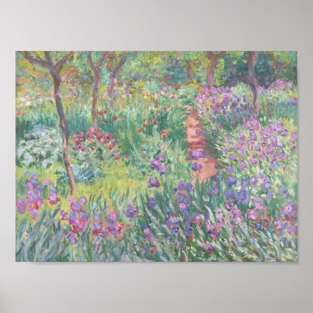 Garden in Giverny by Claude Monet Poster (Vorne)