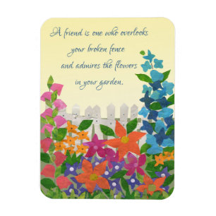 Garden Inspiration Friendship Quote Kühlschrankmag Magnet