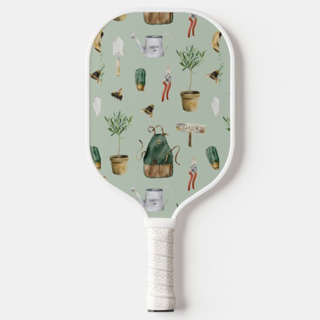 Garden inspired, plants, bees, nature outdoor pickleball schläger (Vorderseite)