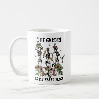 Garden ist mein glücklicher Platz drei Skelette ta Kaffeetasse