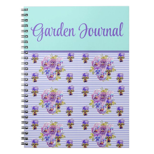Garden Journal Viola Lila Lilac Blume Notizblock (Vorderseite)