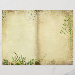 Garden Journal Wild Herb Greenery Scrapbook